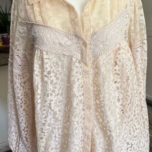 Free People Lace Blouse